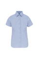 Dames Stretch Blouse korte mouw Kariban K532 LIGHT BLUE